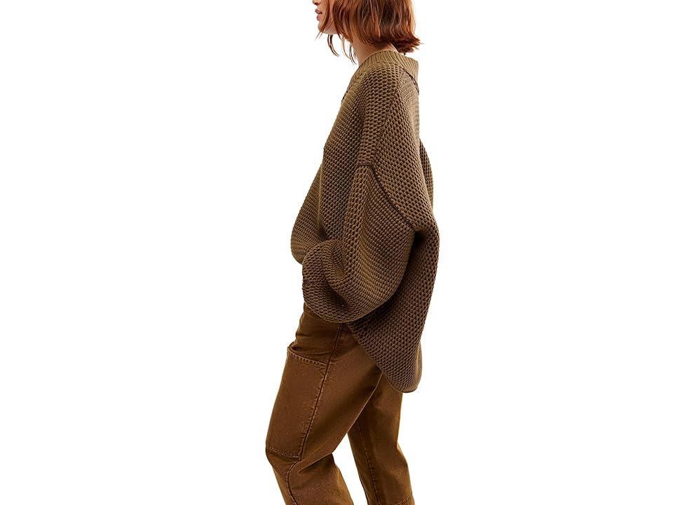 Free People Maisie Sweater (Olive Fudge Combo) Women's Sweater Product Image