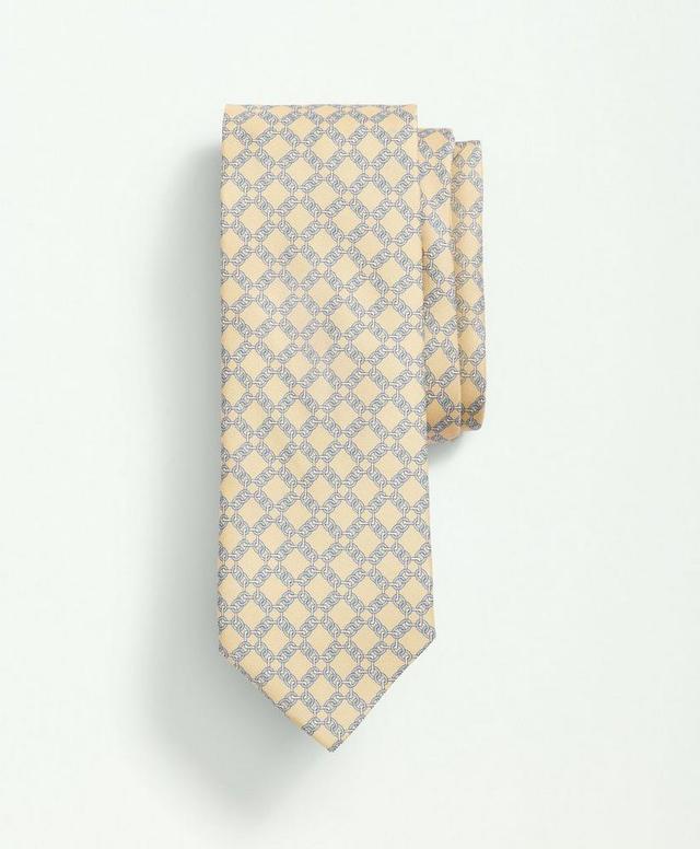 Silk Link Grid Print Tie Product Image