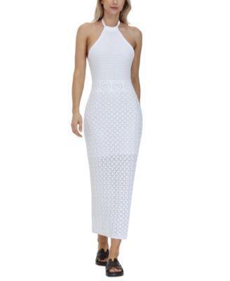 Women's Crochet Halter Maxi Dress  Product Image