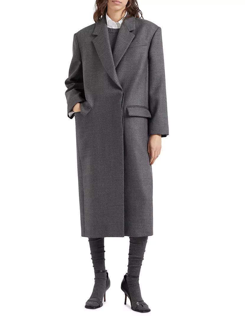 Virgin Wool Coat with Monili Product Image