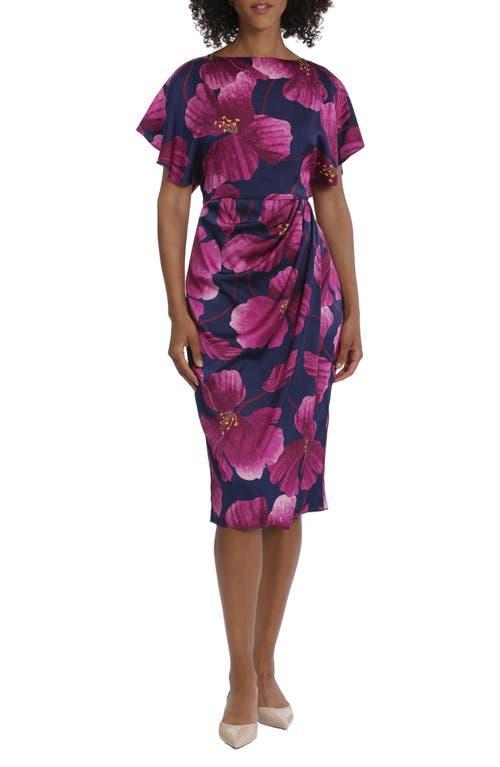 Maggy London Dolman Sleeve Faux Wrap Dress Product Image