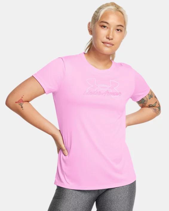 Women's UA Tech™ Script Short Sleeve Product Image