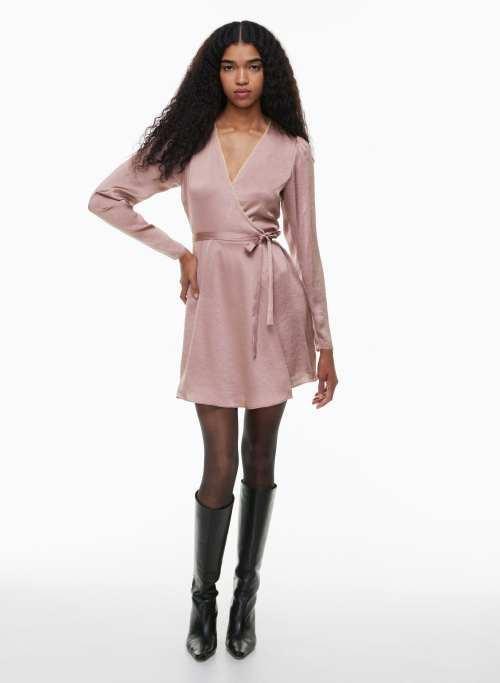 mademoiselle satin longsleeve dress Product Image