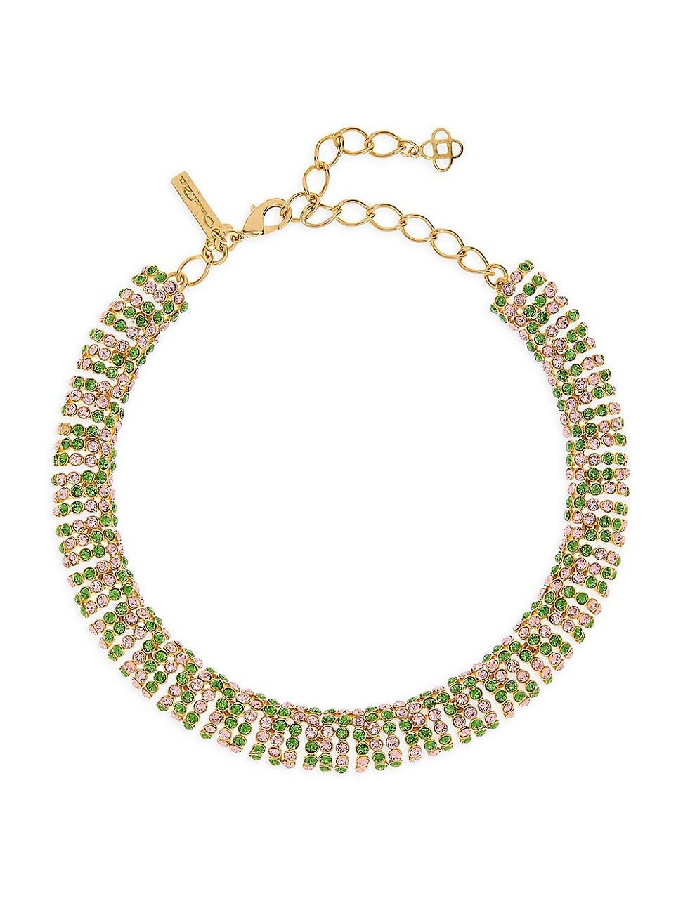 Womens Disco Goldtone & Glass Crystal Necklace Product Image