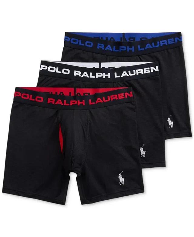 POLO RALPH LAUREN Men's 3-pk. Perfect Pouch Boxer Briefs In Polo Black Product Image