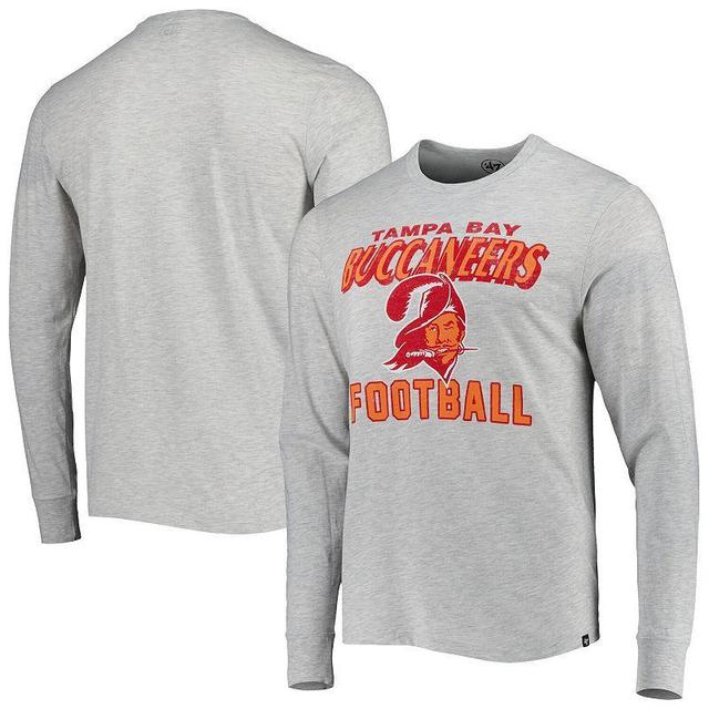 Men's '47 Heathered Gray Tampa Bay Buccaneers Dozer Franklin Long Sleeve T-Shirt Product Image