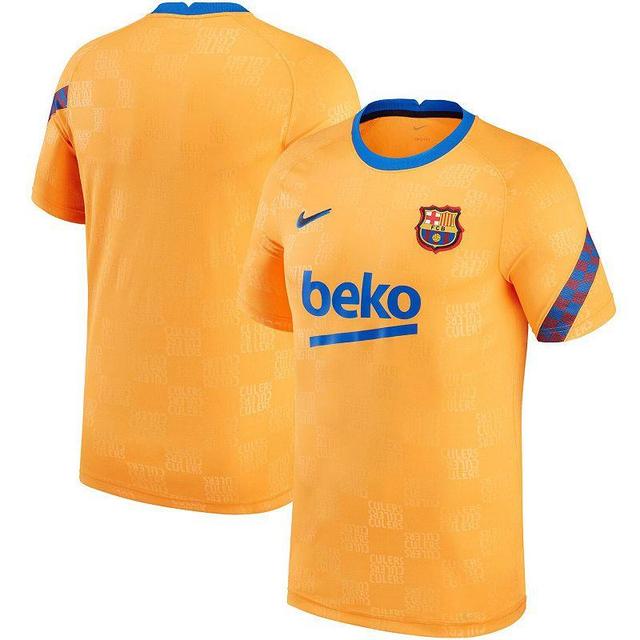 Mens Nike Orange Barcelona 2021/2022 Pre-Match Performance Top Product Image