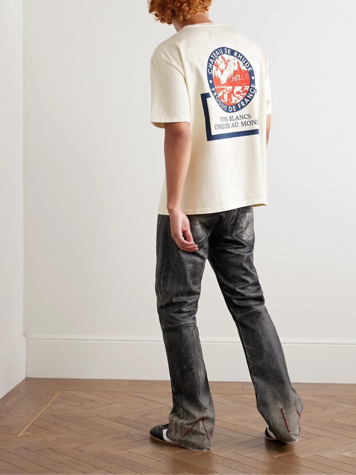 Bordeaux Printed Cotton T-shirt In White Product Image