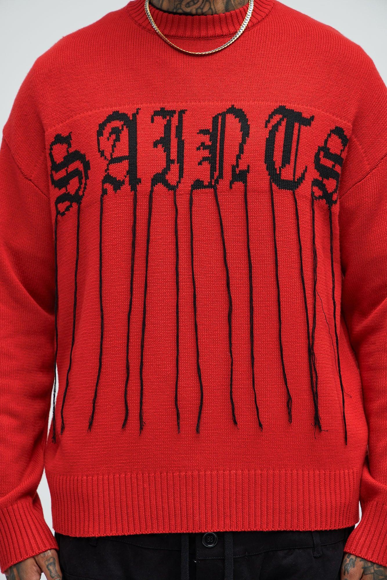 Saints Crewneck Sweater - Red/combo Product Image