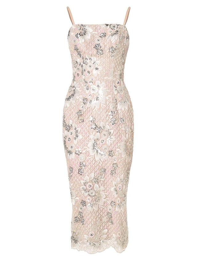 Womens Josselyn Beaded & Sequin Midi-Dress Product Image