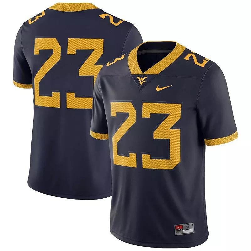 Mens Nike #23 West Virginia Mountaineers Game Jersey Blue Product Image