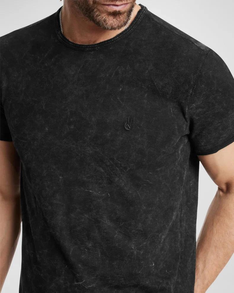 Gymshark Power Washed Short Sleeve Crew - Black Male Product Image