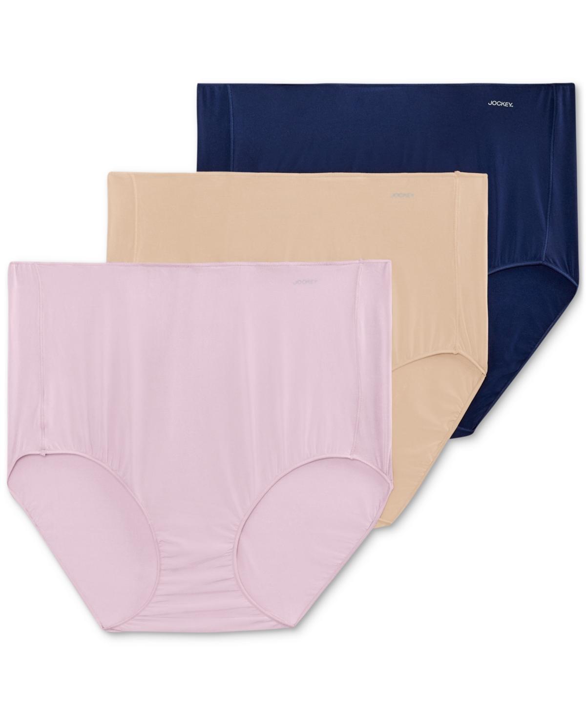 Womens Jockey No Panty Line Promise 3-Pack Full Rise Brief Panty Set 1877 Product Image