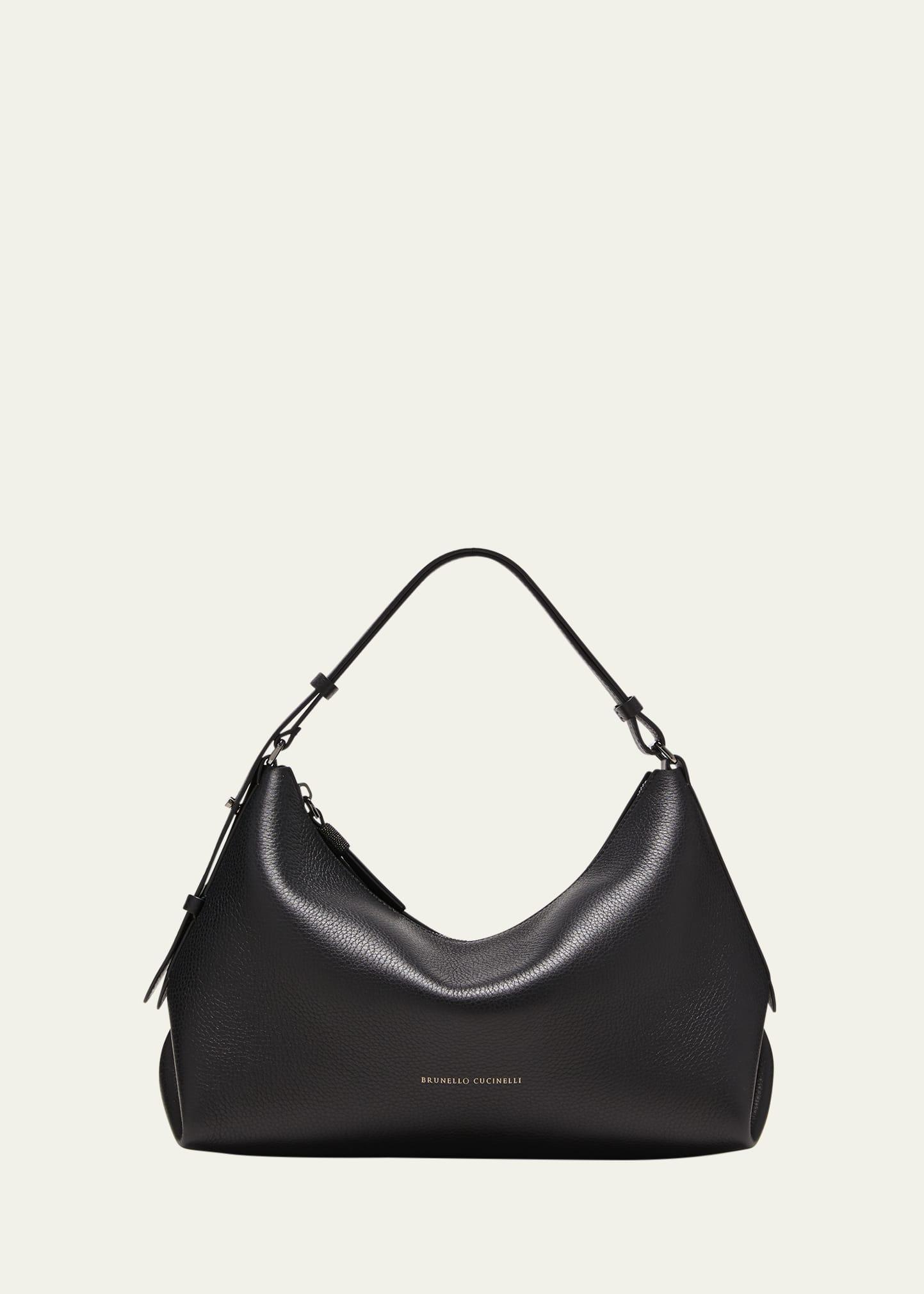 Medium Zip Pebbled Leather Shoulder Bag Product Image