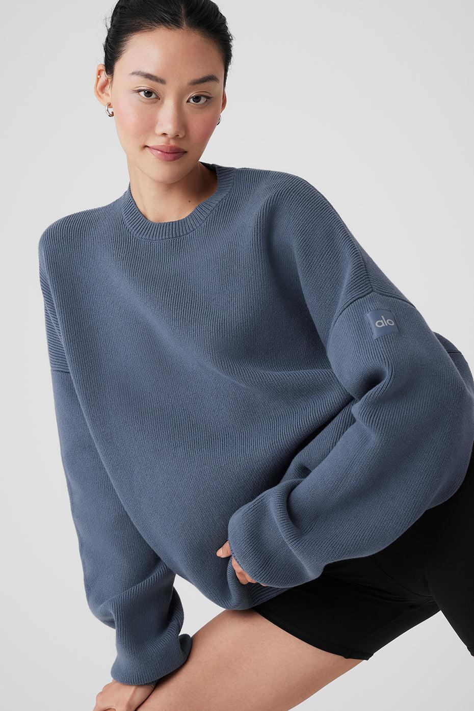 Scholar Crew Neck Sweater - Bluestone Product Image