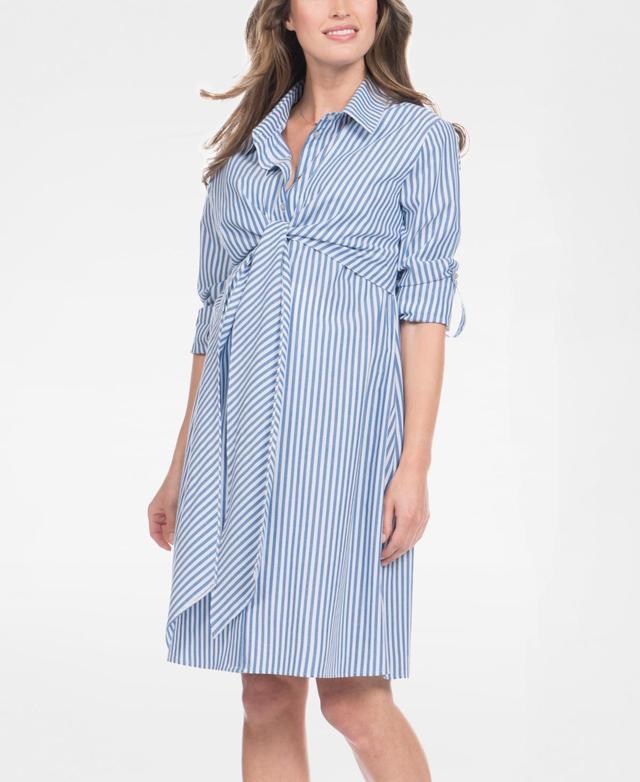 Seraphine Womens Cotton and Lyocell Maternity and Nursing Shirt Dress Product Image