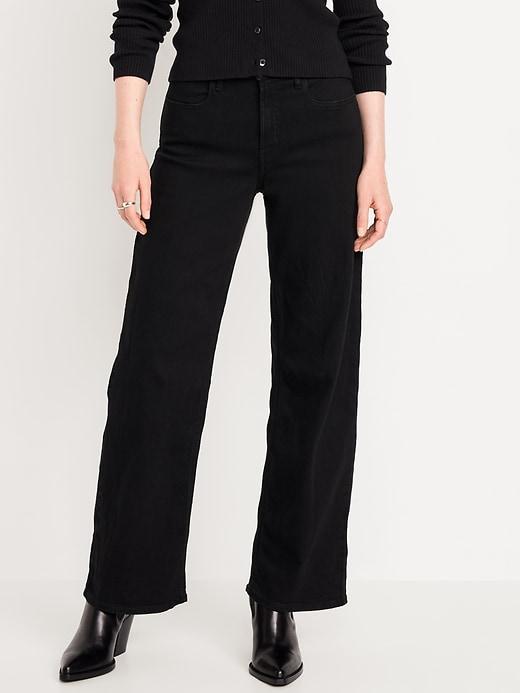 High-Waisted Wow Wide-Leg Jeans Product Image