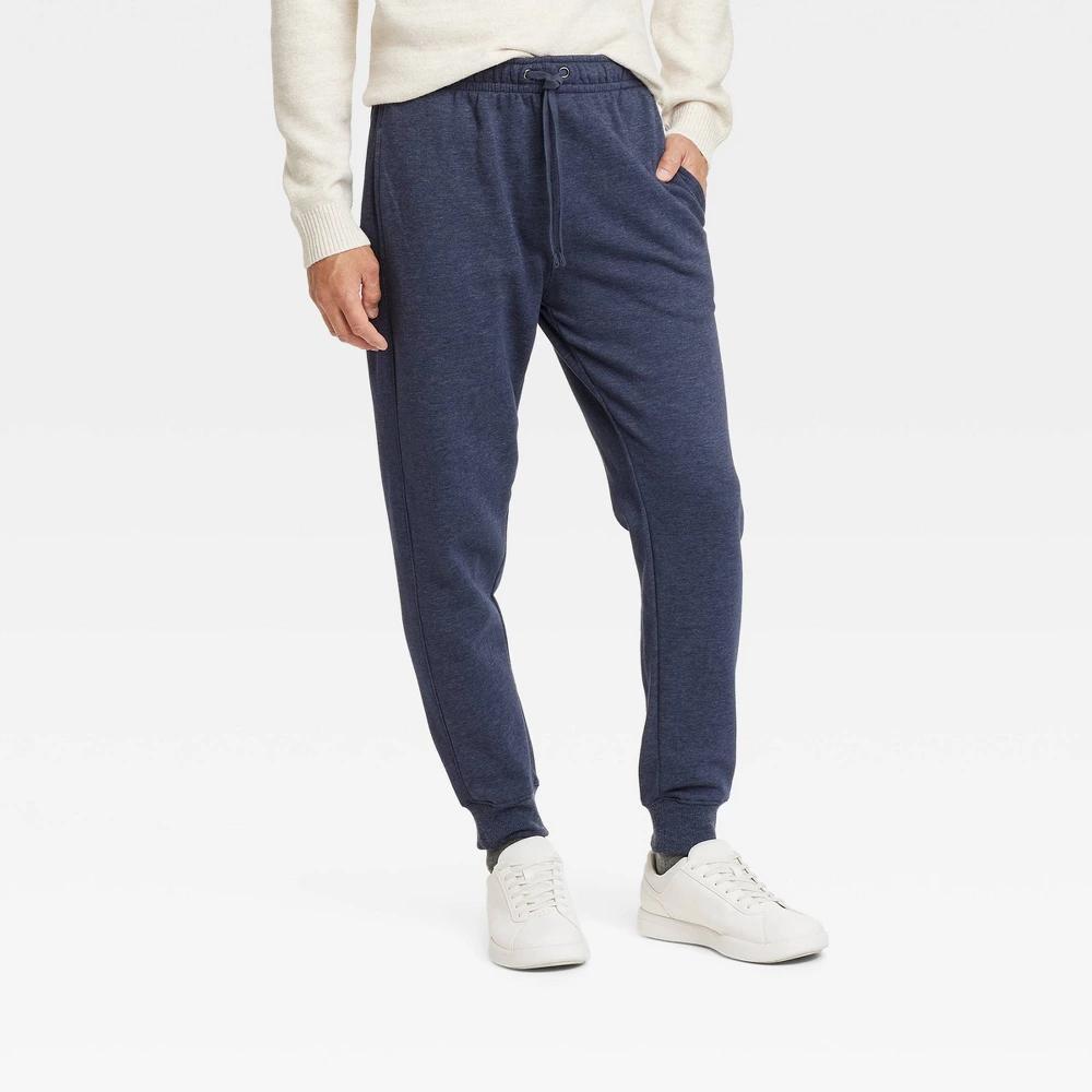 Mens Tapered Fleece Jogger Pants - Goodfellow & Co Fighter Pilot Blue Product Image