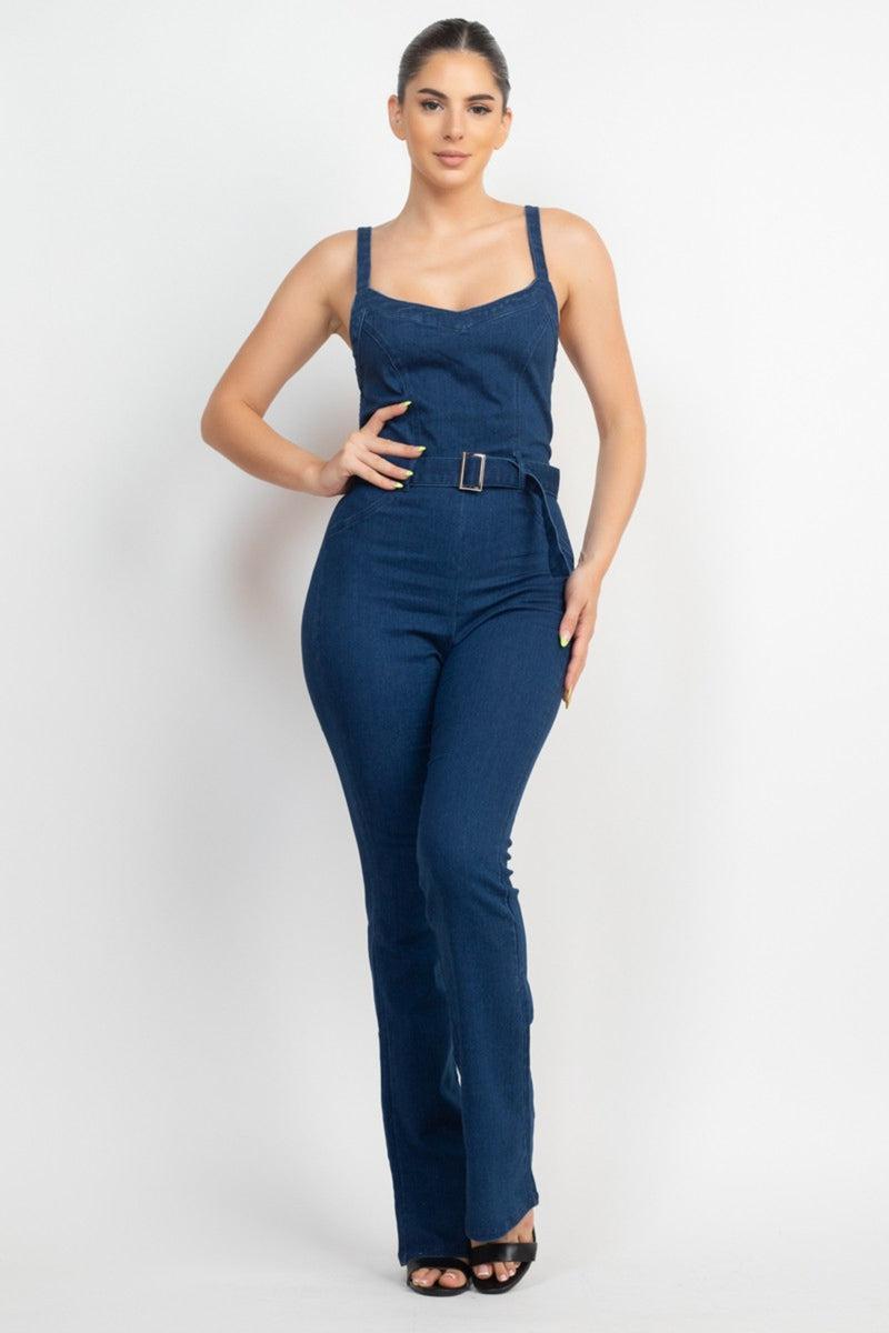 It's Electric Denim Jumpsuit Product Image