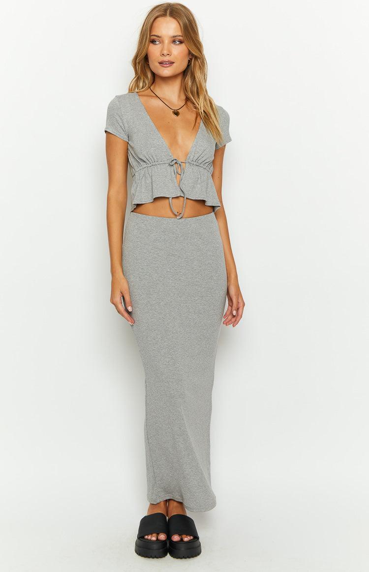 Kirra Grey Maxi Skirt Product Image