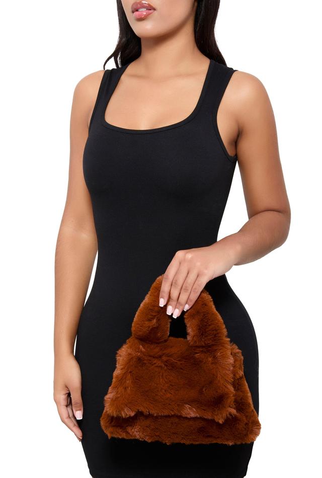 Faux Fur Convertible Handbag Female Product Image