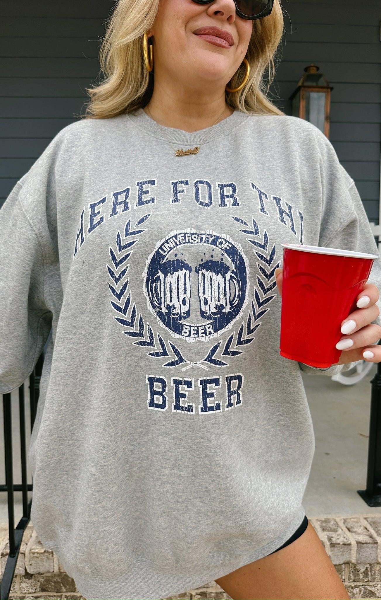 Stanley Sweatshirt ~ Here For Beer Graphic Product Image