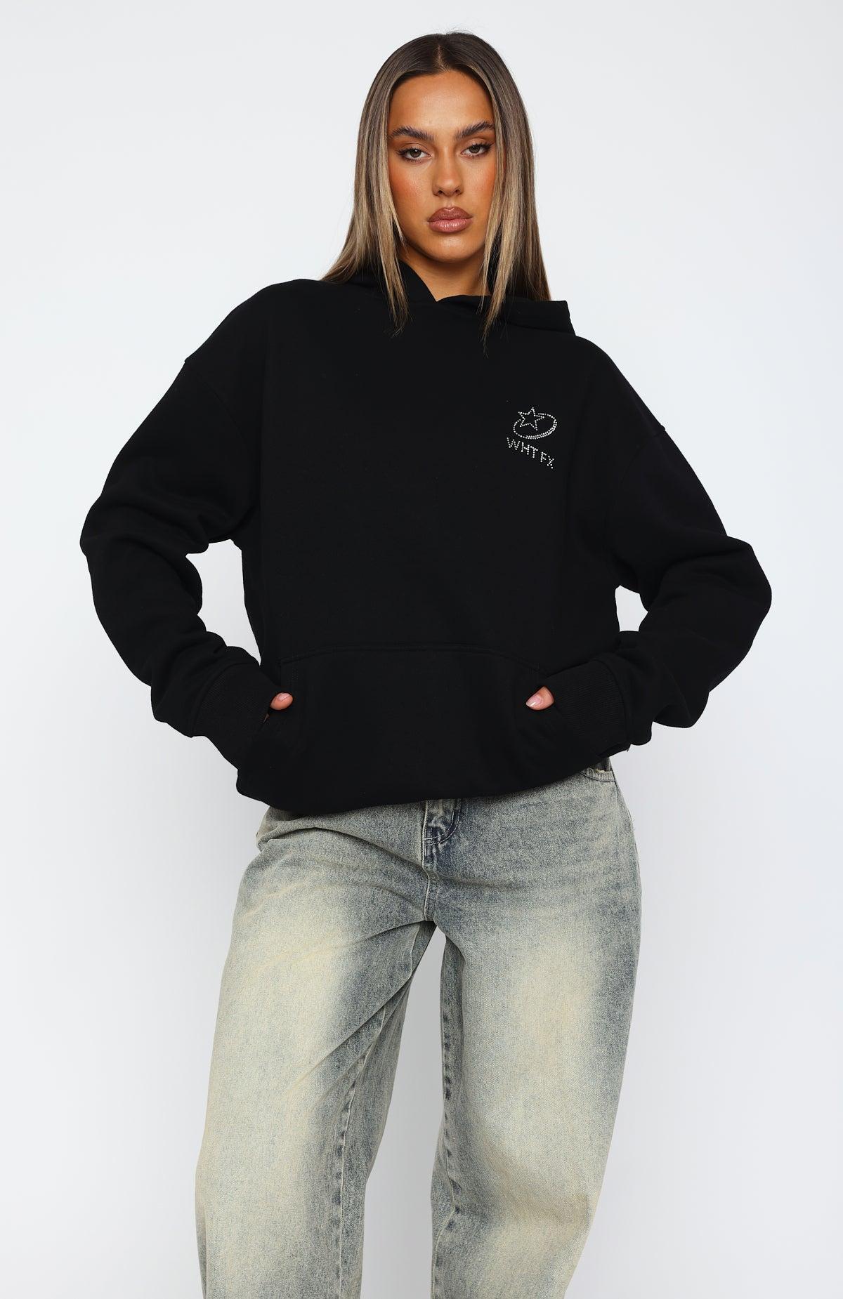 Always Shining Oversized Hoodie Black Product Image