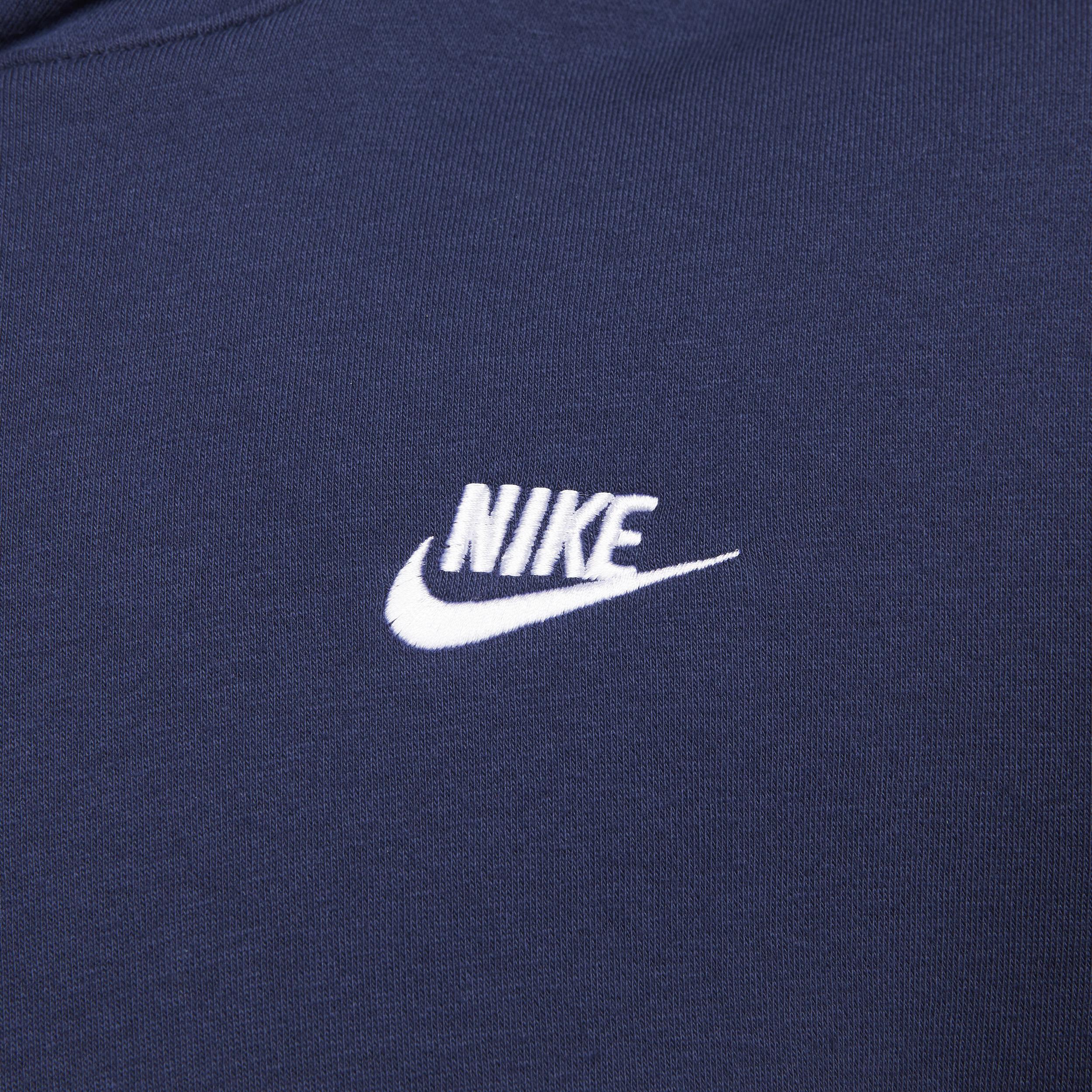 Mens Nike Sportswear Club Fleece Pullover Hoodie Black Navy White Product Image