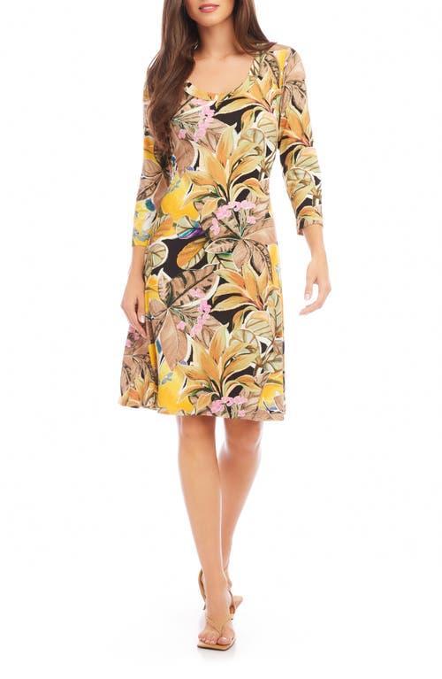 Karen Kane Women's Petite Size 3/4 Sleeve A-Line Dress, , Elastane/Viscose Product Image