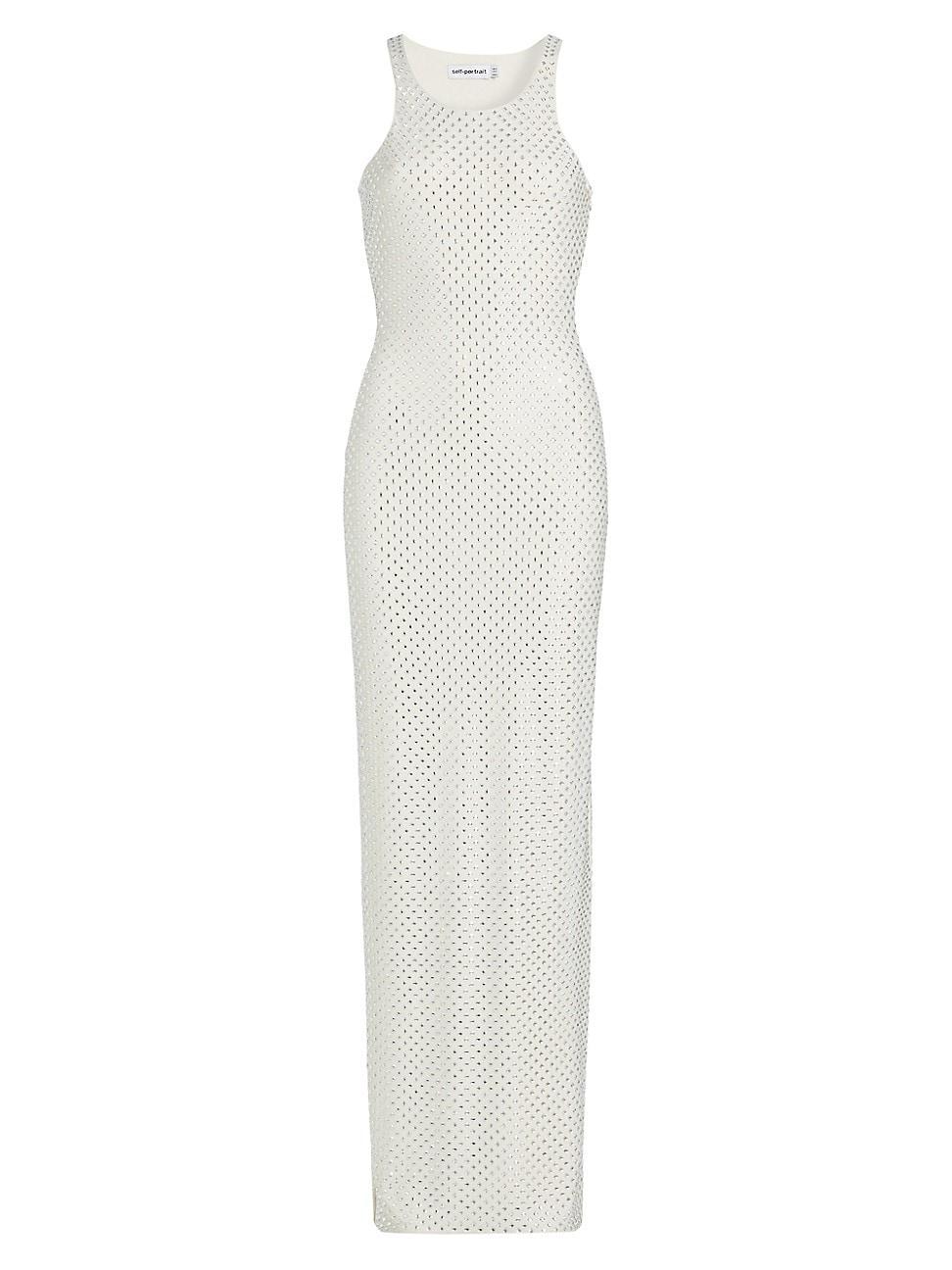 Womens Mesh Rhinestone Maxi Dress product image