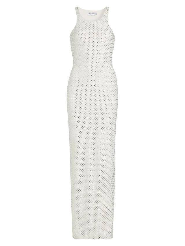 Womens Mesh Rhinestone Maxi Dress Product Image