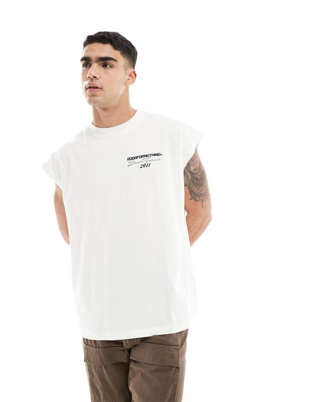 Good For Nothing forever relaxed tank in off white Product Image