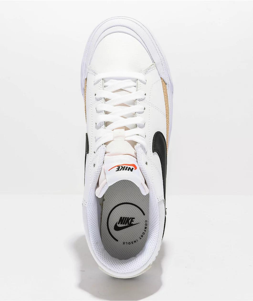 Nike Court Legacy Lift White & Hemp Platform Shoes Product Image