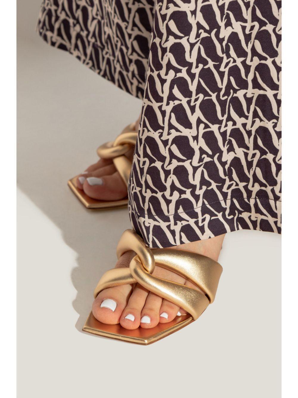 GIANVITO ROSSI 85mm Amour Mules In Gold Product Image