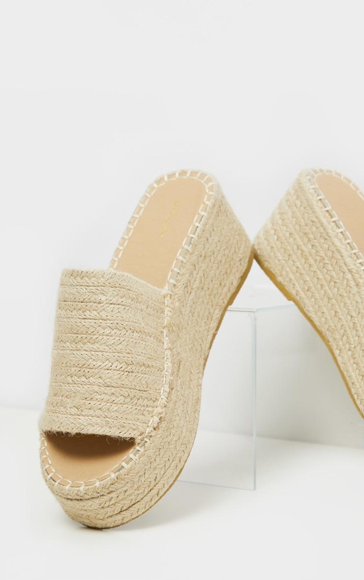 Natural Espadrille Mule Flatform Sandal Product Image