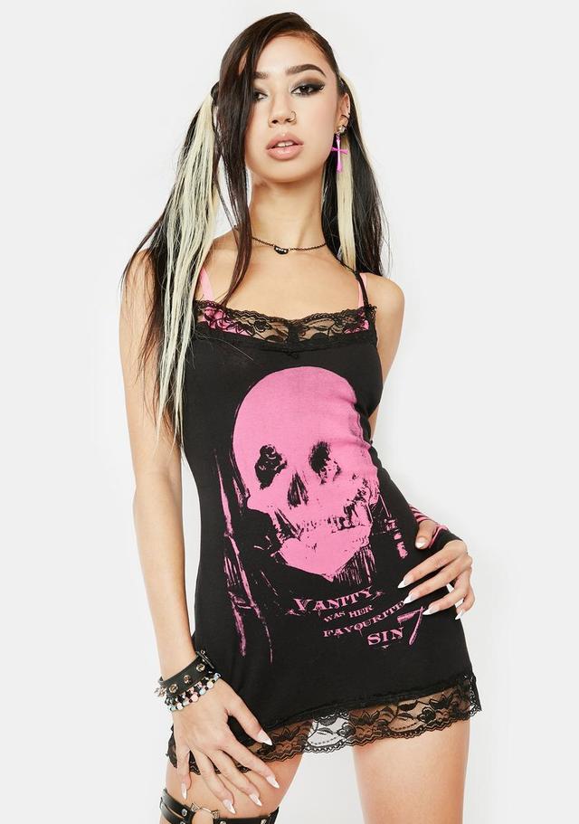 Se7en Deadly Pink All Is Vanity Cami Dress Product Image