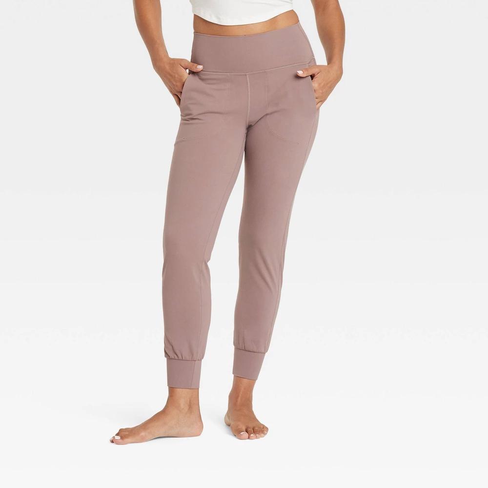 Womens Everyday Soft High-Rise Jogger Pants - All In Motion Light Brown XL Product Image