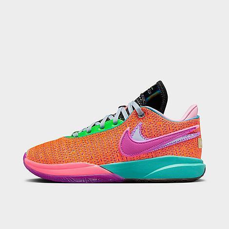 Nike Mens LeBron James Nike Lebron XX - Mens Basketball Shoes White/Orange/Multi Product Image