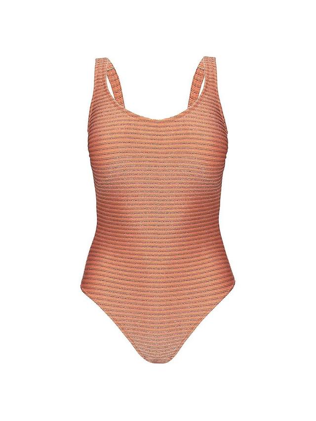 Womens Martini Rib-Knit One-Piece Swimsuit Product Image