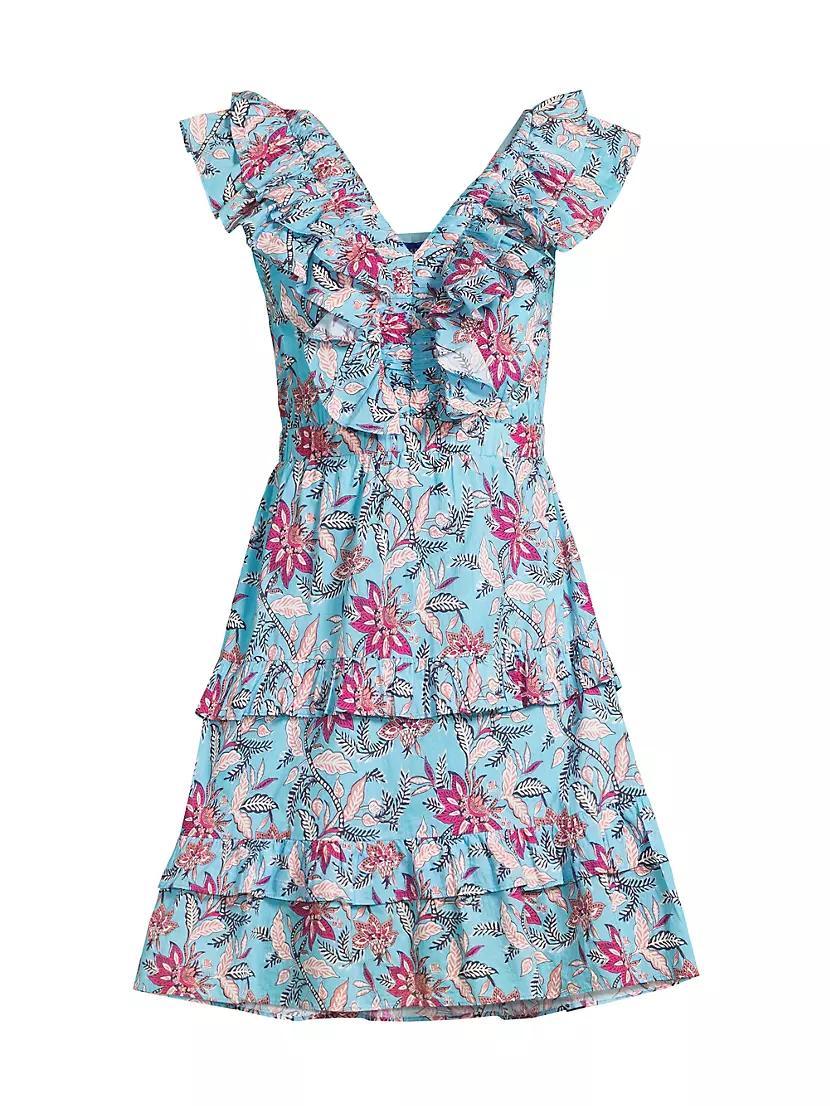 Dante Floral Ruffle Minidress Product Image