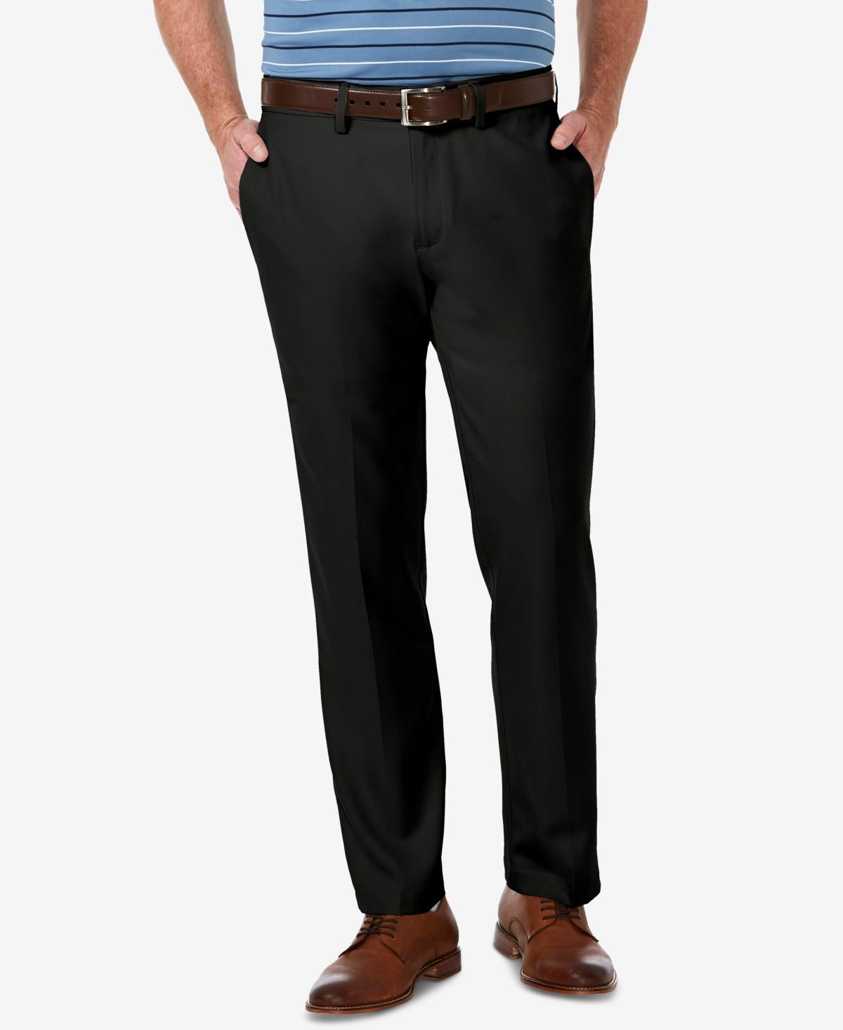 Haggar Mens Cool 18 Pro Stretch Straight Fit Flat Front Dress Pants Product Image