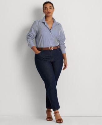 Lauren Ralph Lauren Plus Size Stretch Denim Premier Straight Product Image