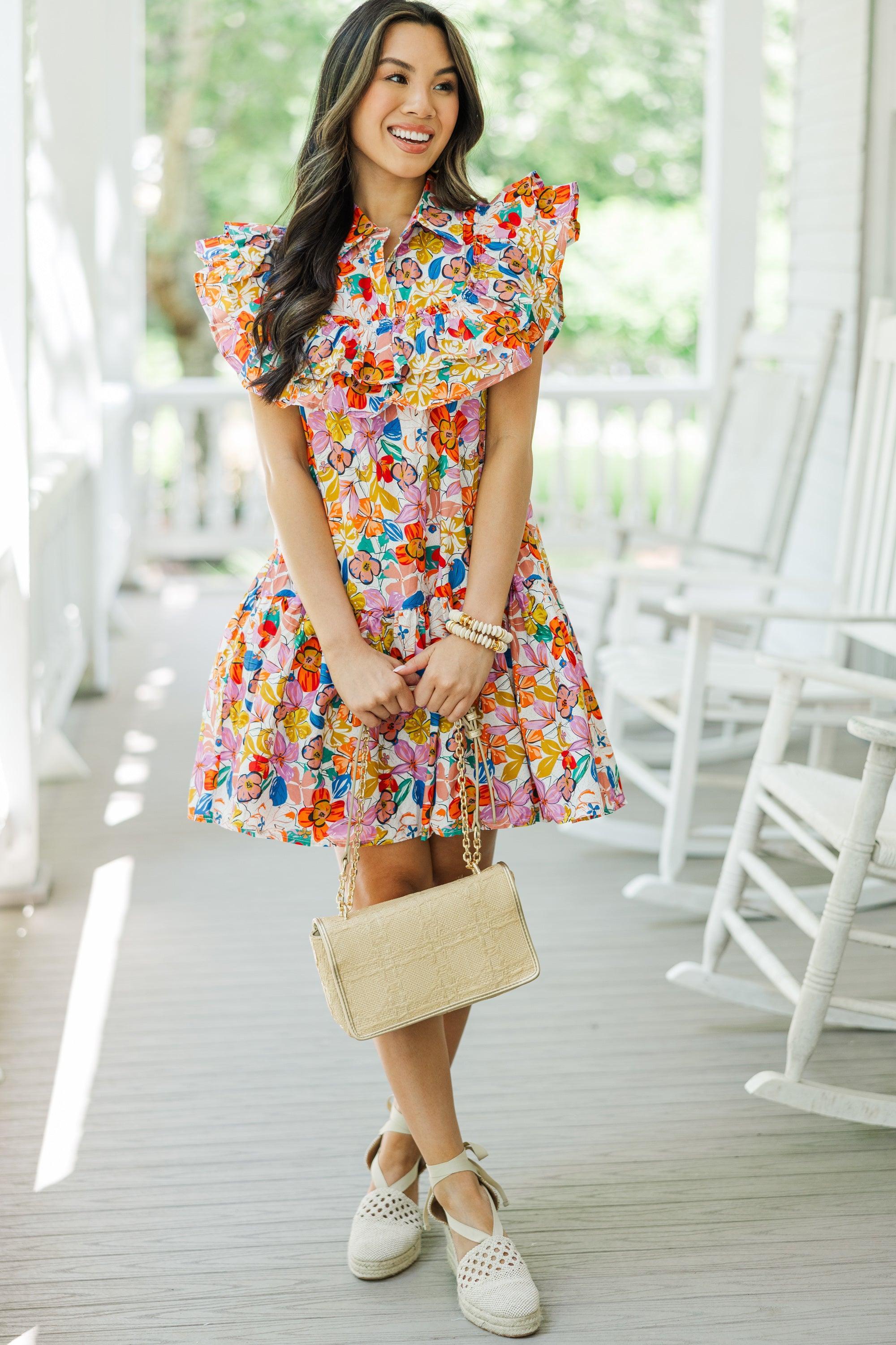 On The Right Track Pink Floral Dress Female Product Image