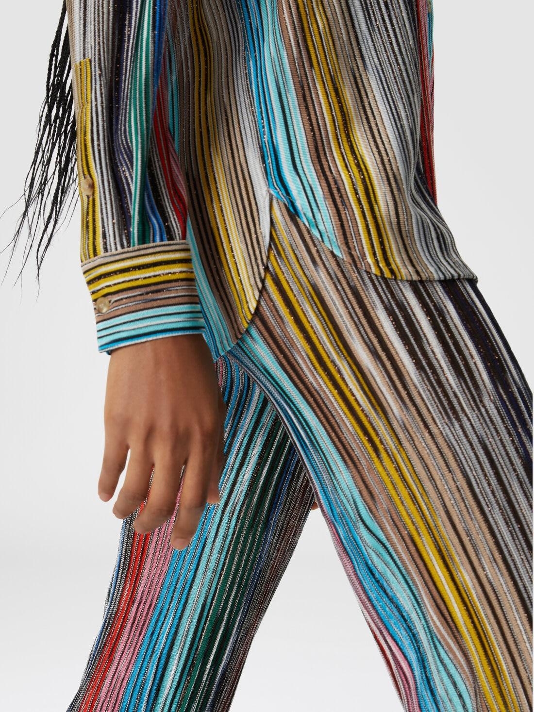 Slub ribbed knit trousers with sequins Multicoloured | Missoni Product Image