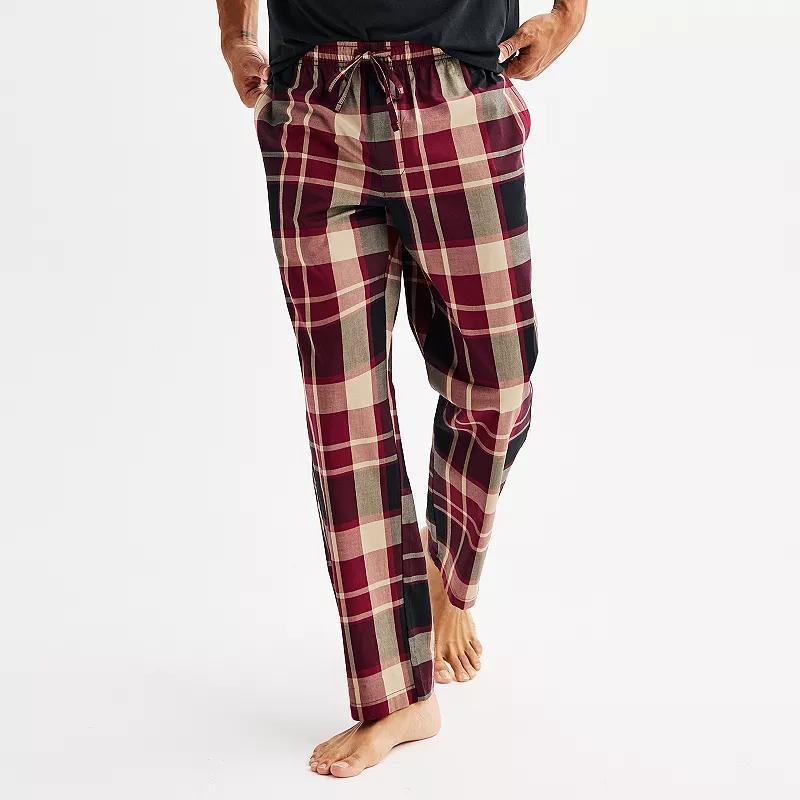 Men's Sonoma Goods For Life® Woven Pajama Pants, Size: Large, Blue Checks Product Image