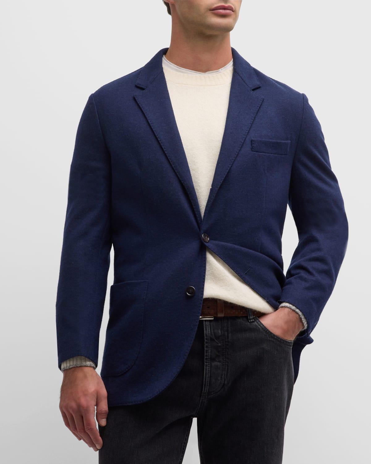 Mens Cashmere Jersey Two-Button Sport Coat Product Image