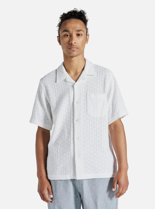 Universal Works Road Shirt in White Bobble Cotton Product Image