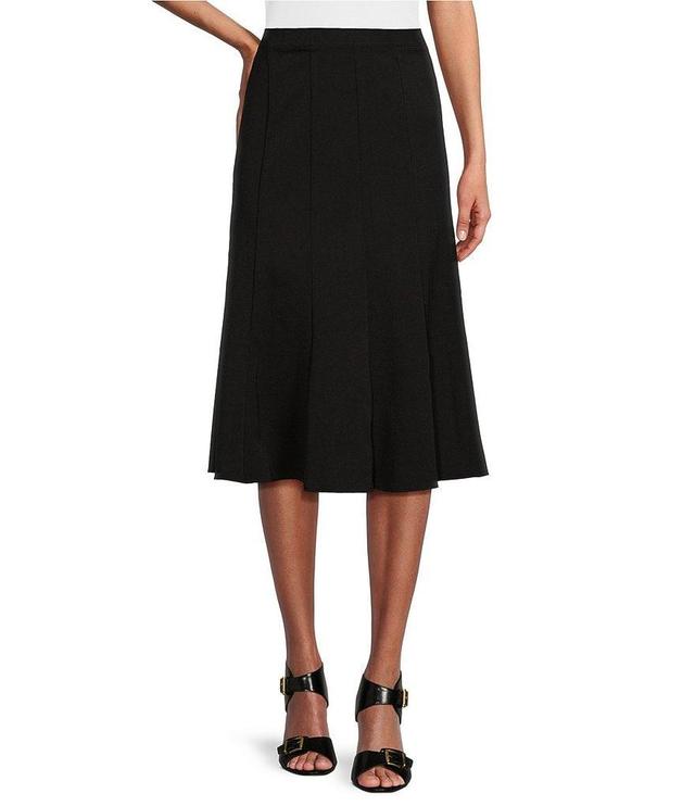 Allison Daley Petite Size City Stretch Gored Panel Skirt Product Image