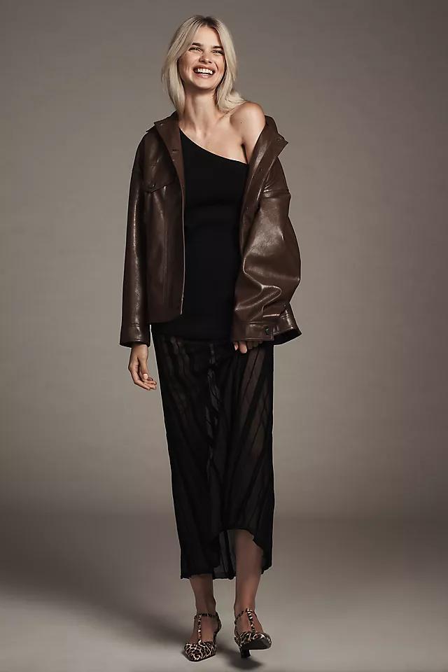 The Weston Boyfriend Jacket by Pilcro: Faux Leather Edition Product Image