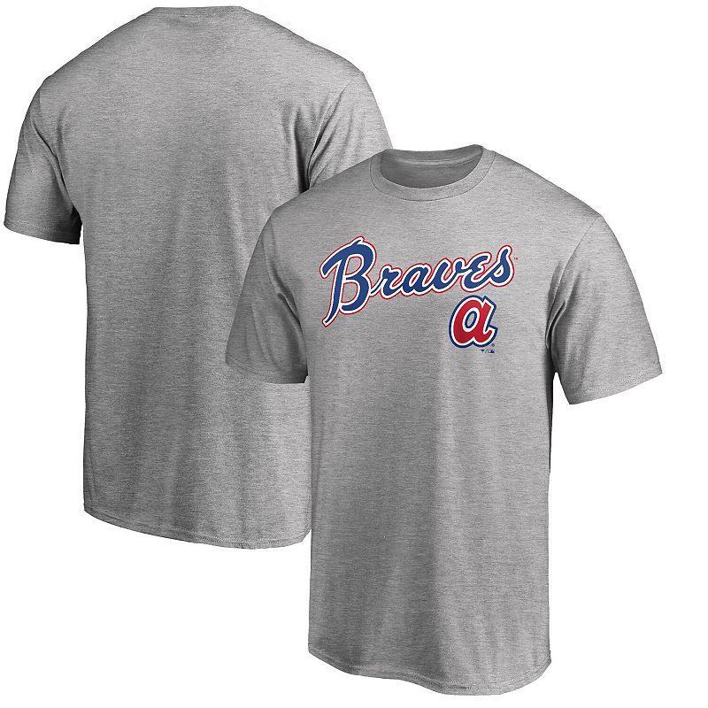 Mens Fanatics Branded Heathered Gray Atlanta Braves Cooperstown Wahconah T-Shirt Product Image